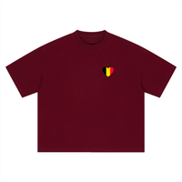 T-shirt belge oversized bordeaux à plat, cœur drapeau belge, streetwear belge CHT'M