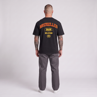 Dos du t-shirt Bruxelles BXL, imprimé BRUXELLES 2026 Belgium porté par un homme - photo studio