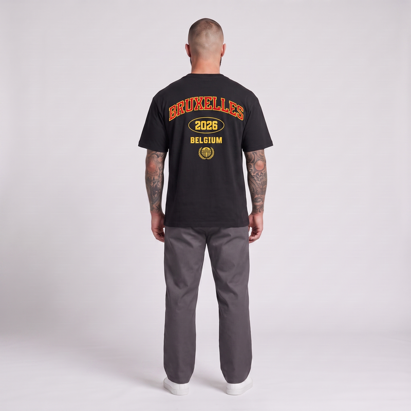 T-shirt Bruxelles Oversize BXL – T-shirt Belge Original Noir Coton | CHT'M