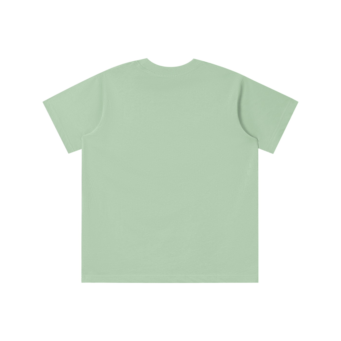 T-shirt enfant original Cool Crocodile vert amande, vue de dos coupe loose streetwear – CHT'M Boutique