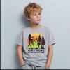 T-shirt Enfant Hike More Vintage Gris | Randonnée Aventure