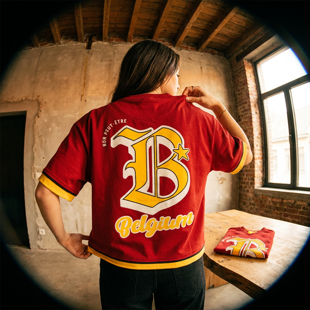 T-shirt original Belgium B Crop – Non Peut-Être Edition