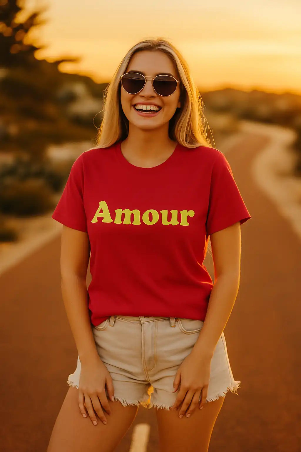 t shirt Amour en coton bio
