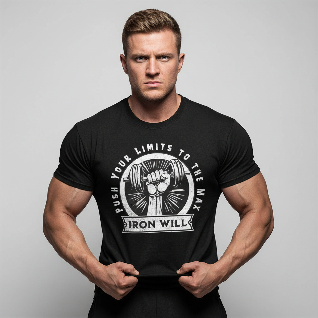T-Shirt musculation et bodybuilding motivation - Push your limits to the max !