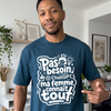 T-shirt Humour | "Pas besoin de ChatGPT, ma femme connaît tout" | Cadeau Homme