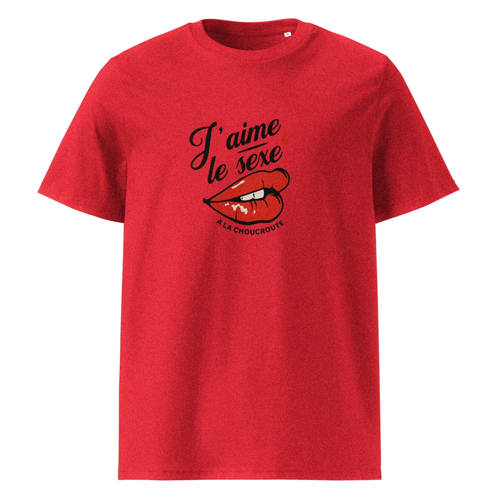 t-shirt à slogan j'aime le sexe