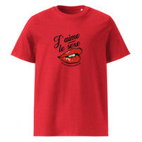 t-shirt à slogan j'aime le sexe