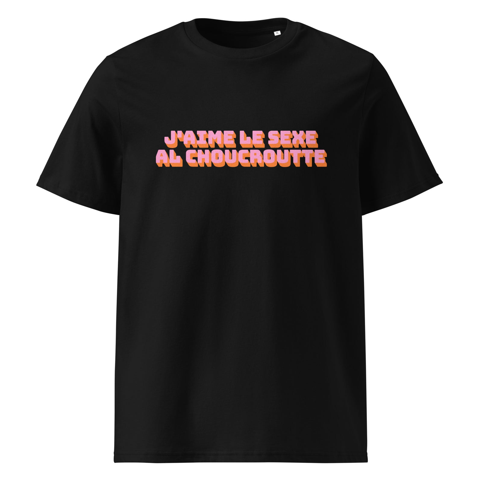 t-shirt noir homme j'aime le sexe al choucroutte
