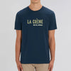 T-shirt La Crème de la Crème bleu marine en coton bio – t-shirt original unisexe CHT'M Boutique