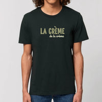 T-shirt La Crème de la Crème noir en coton bio – t-shirt original unisexe CHT'M Boutique