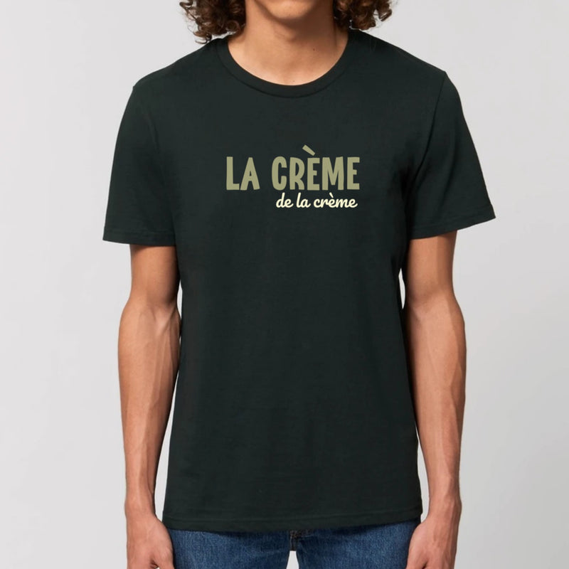 T-shirt La Crème de la Crème noir en coton bio – t-shirt original unisexe CHT'M Boutique