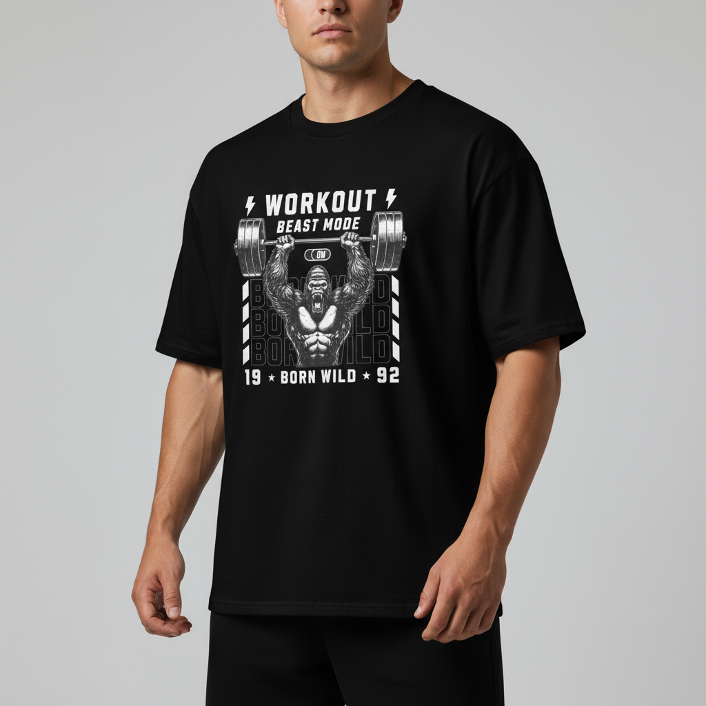 T-Shirt musculation et bodybuilding motivation - Workout Beast Mode
