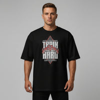 t-shirt oversize noir pour homme musclé