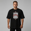 t-shirt oversize noir pour homme musclé