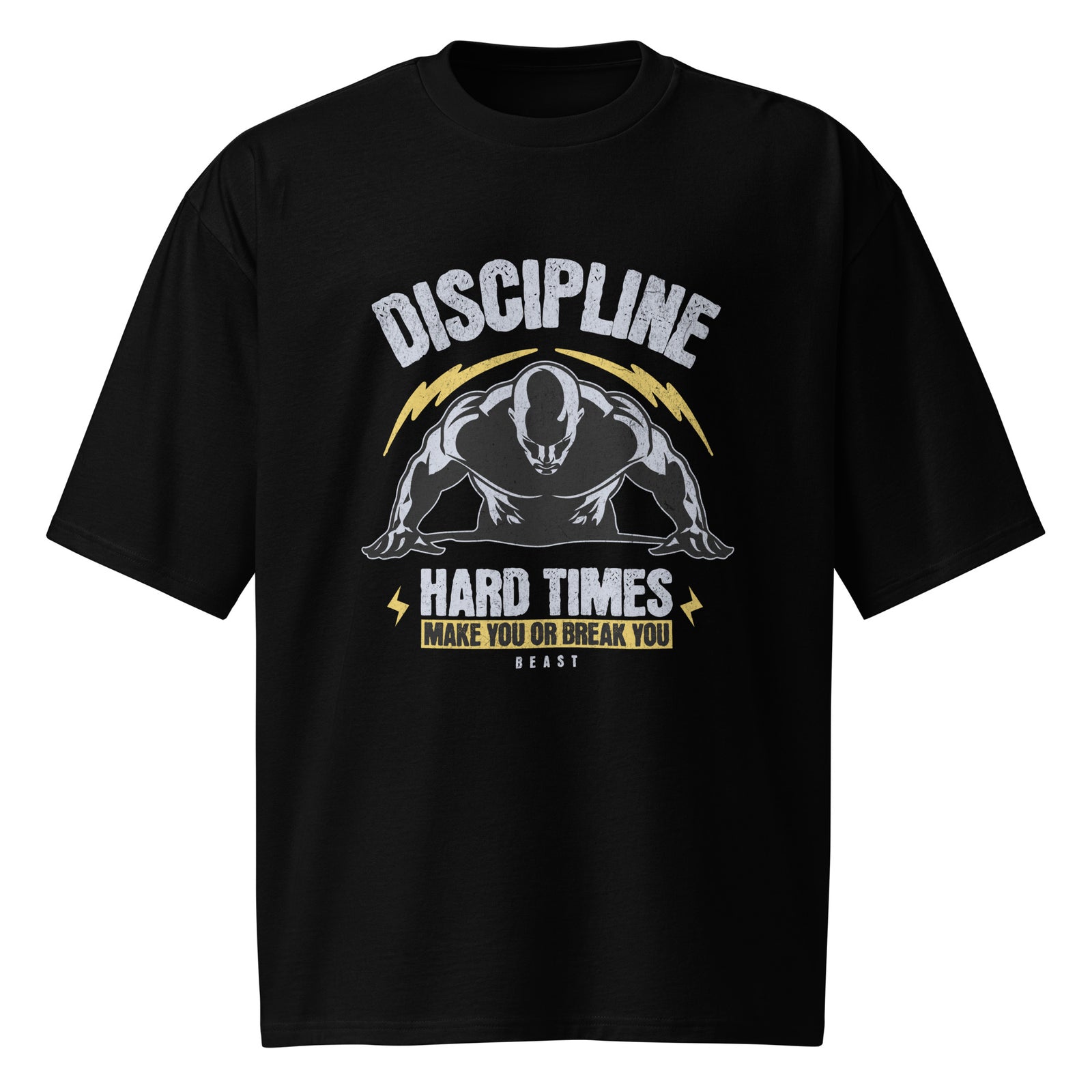 t-shirt noir homme motivation gym sport