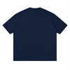 Dos du t-shirt oversize papa bière bleu marine uni, coupe drop shoulder épaules tombantes
