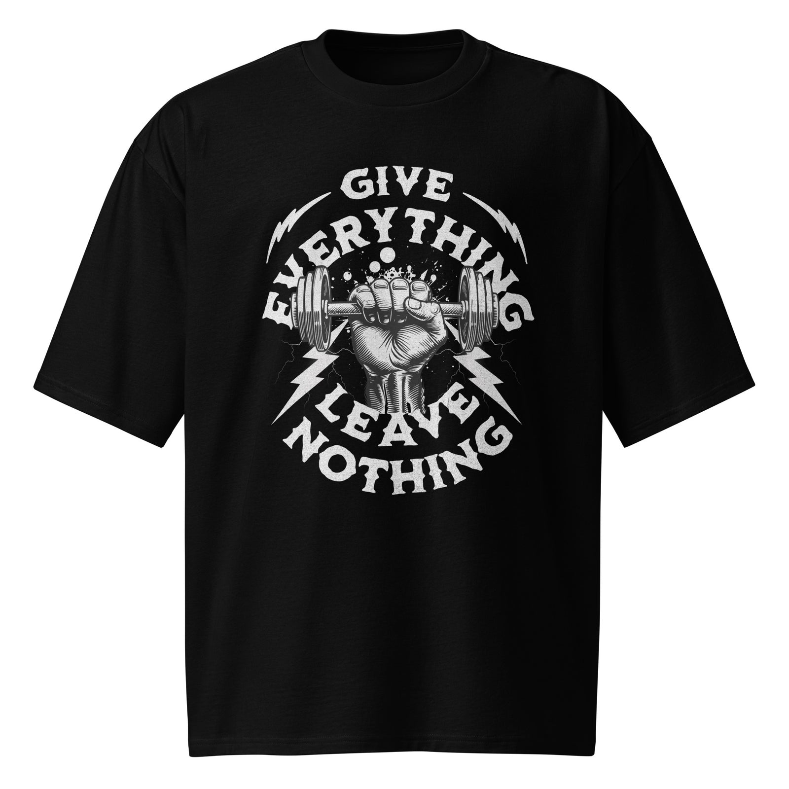 t-shirt noir musculation porté par un homme fort
