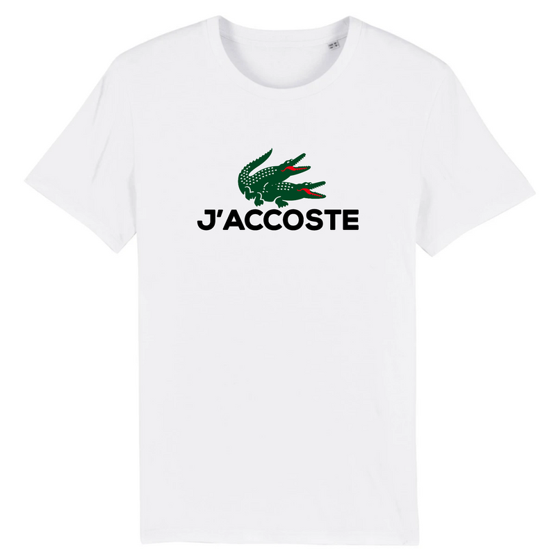 T-shirt J’ACCOSTE – Parodie LACOSTE