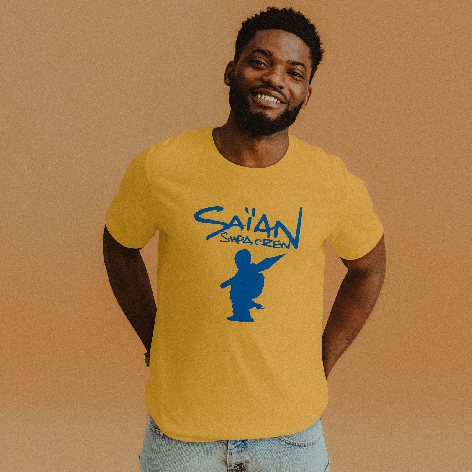 teeshirt saian supa crew jaune 