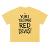 T-shirt Yuri Tielemans Red Devils bootleg streetwear jaune - vue dos