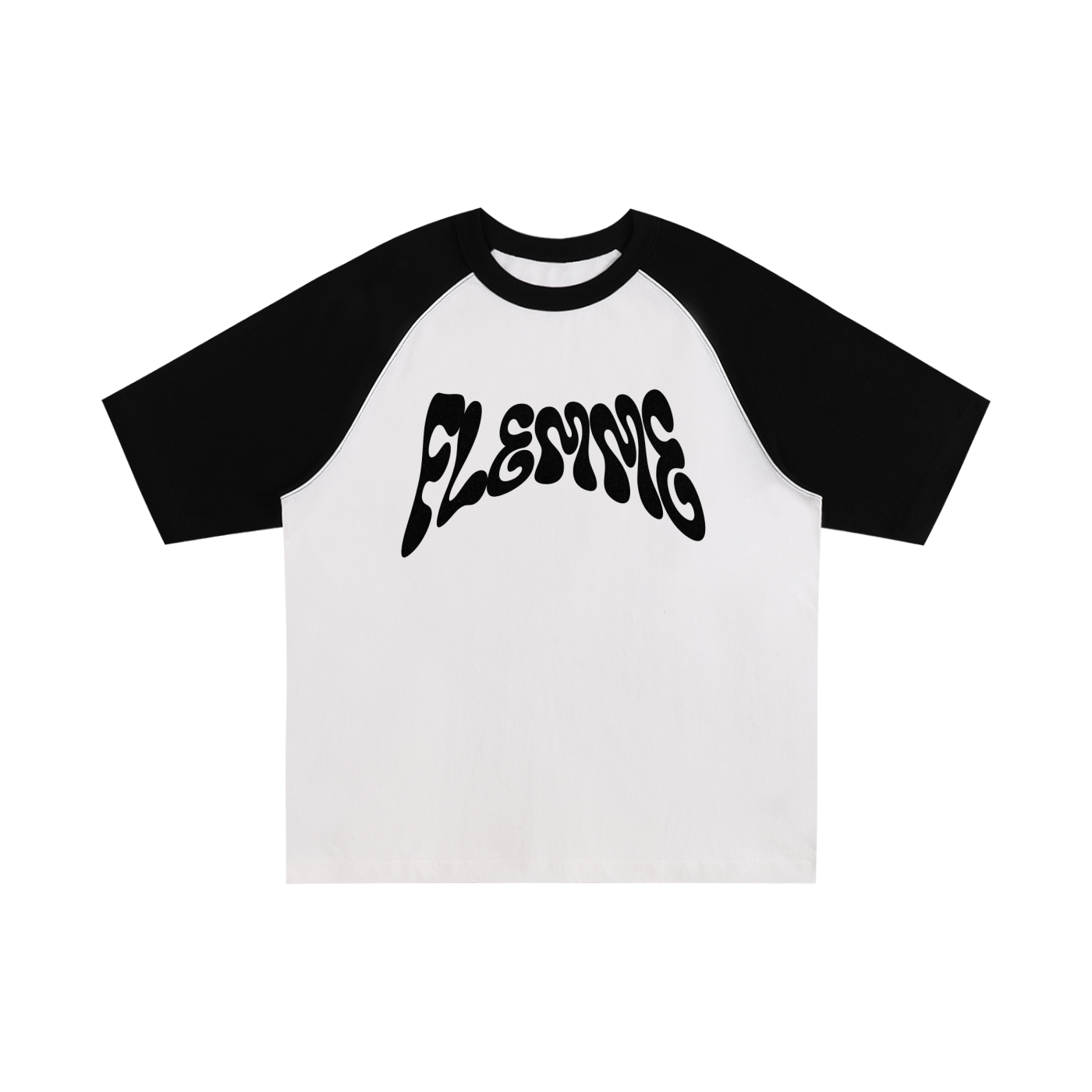 t-shirt baseball noir et blanc femme