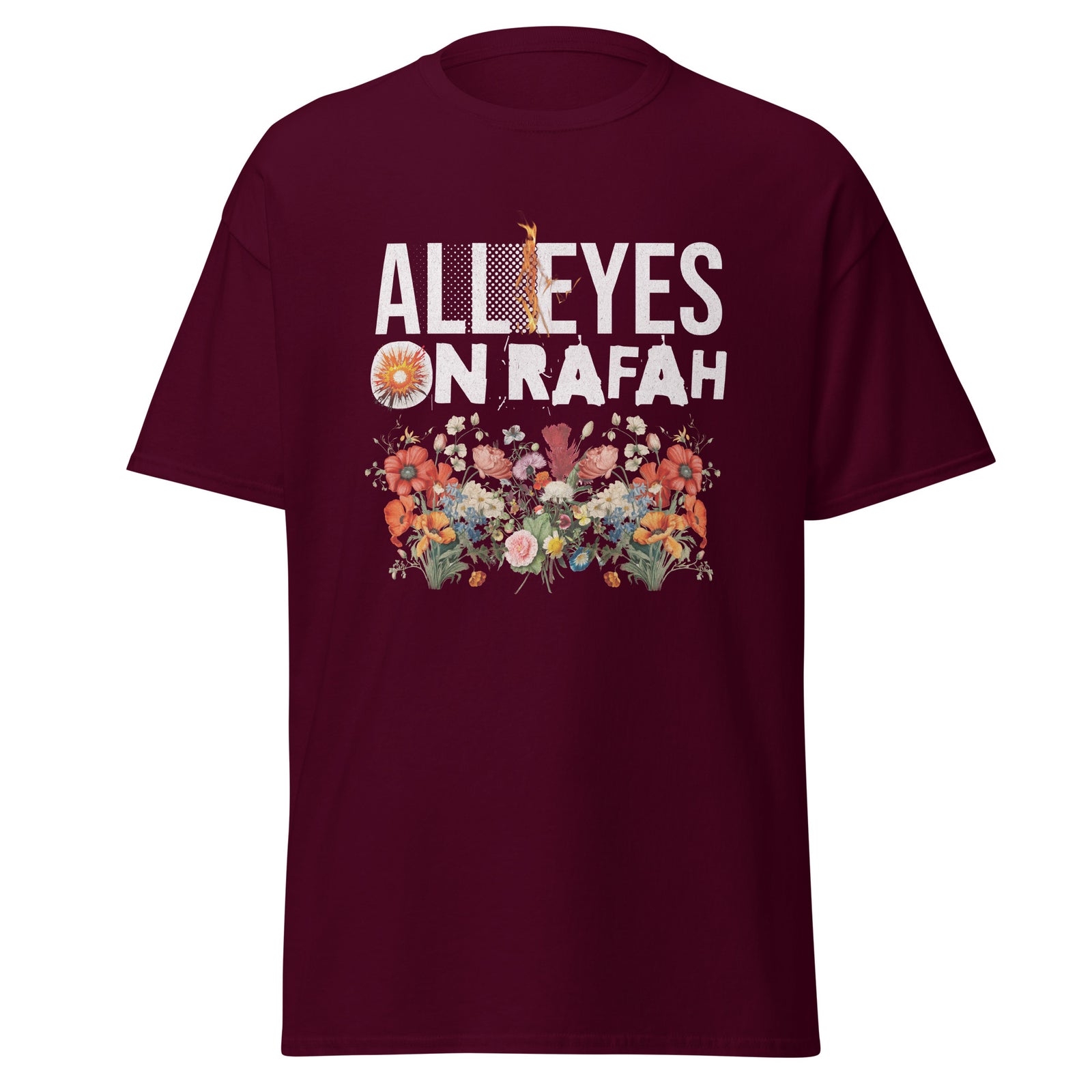 t-shirt bordeaux Palestine All eyes on Rafah