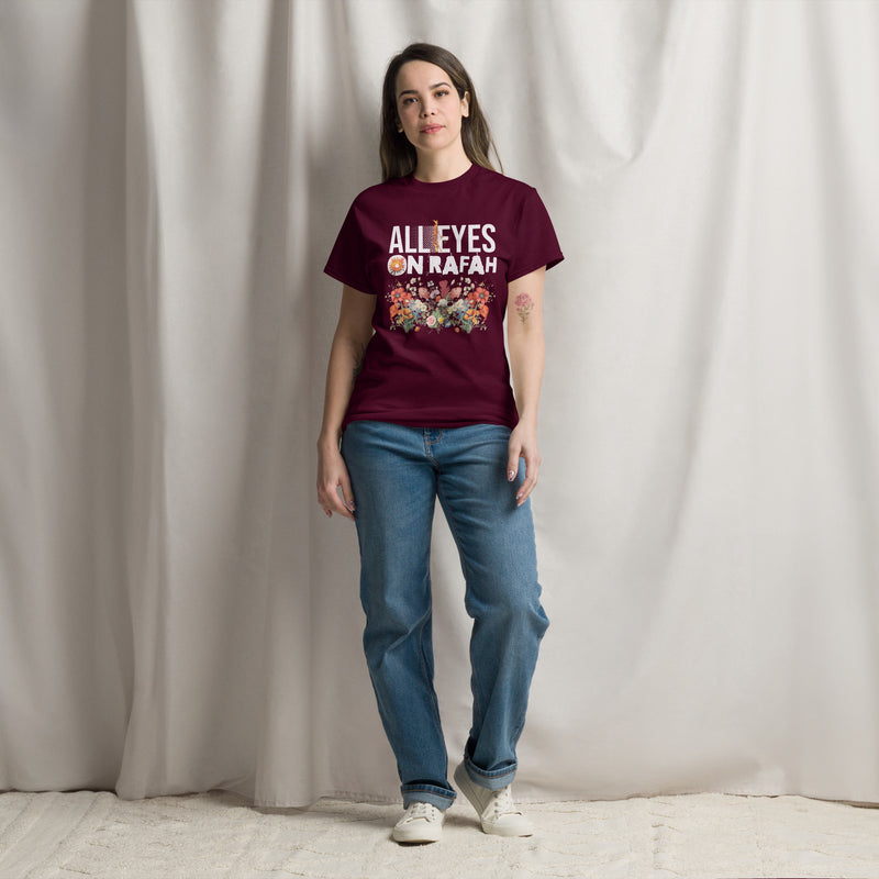 t-shirt bordeaux Palestine All eyes on Rafah