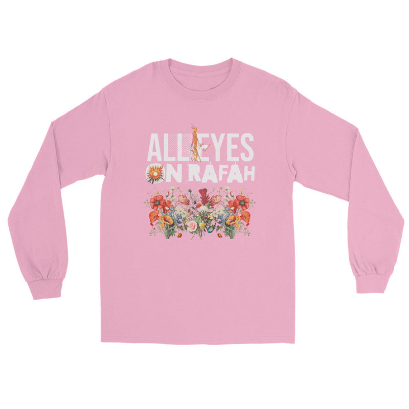 tshirt rose longues manches palestine