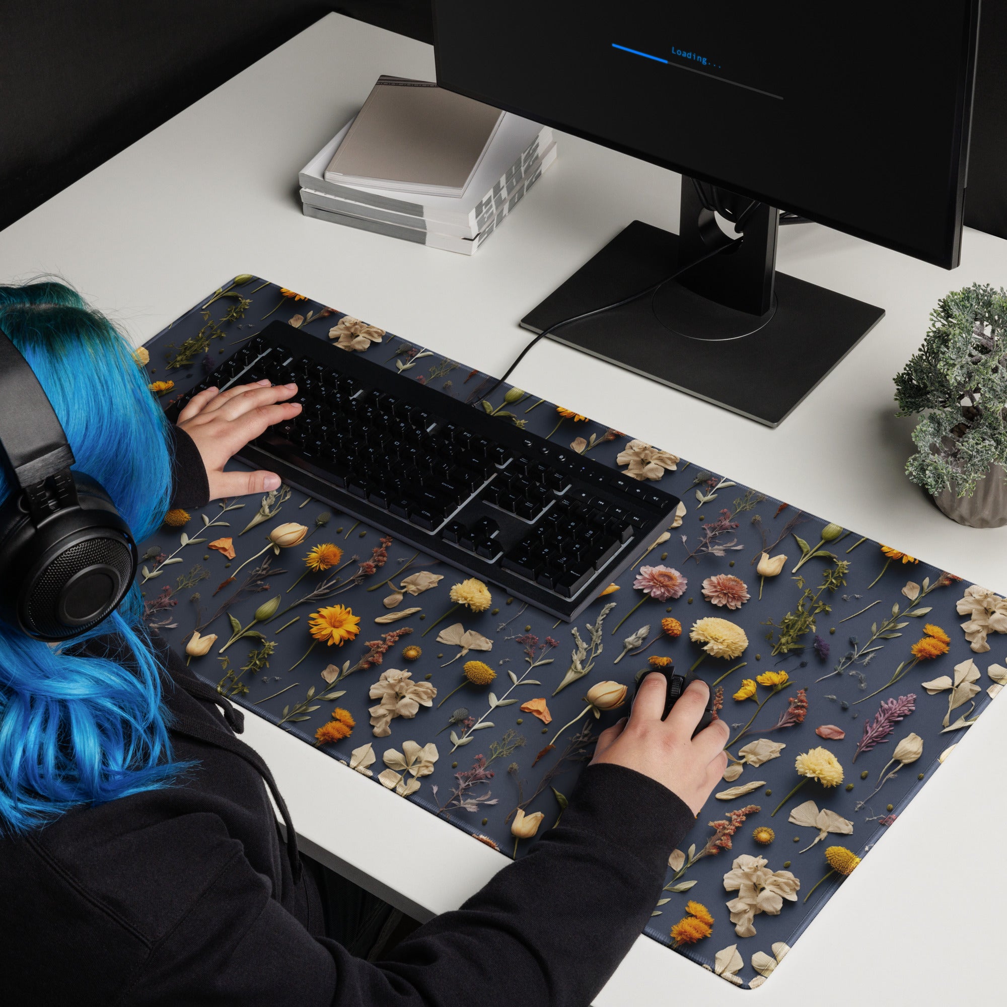 Tapis de souris gaming XXL - 3D FLOWERS