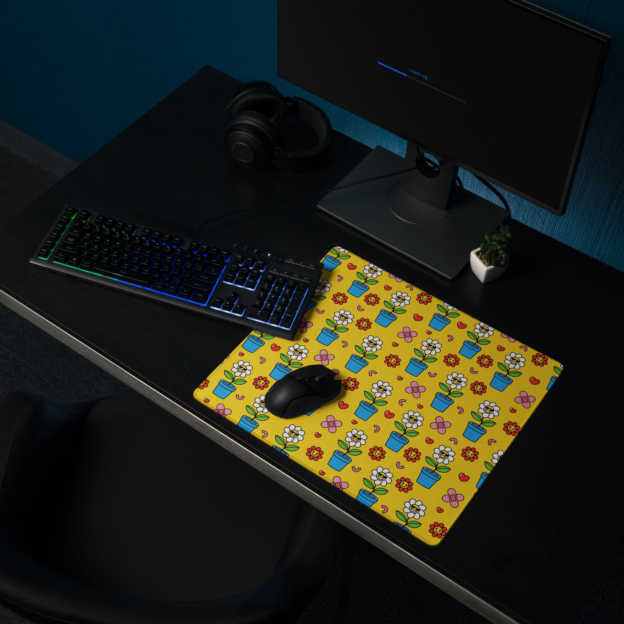 Tapis de souris gaming XXL - Happy flowers
