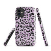 Coque d'iPhone® rigide Léopard mauve