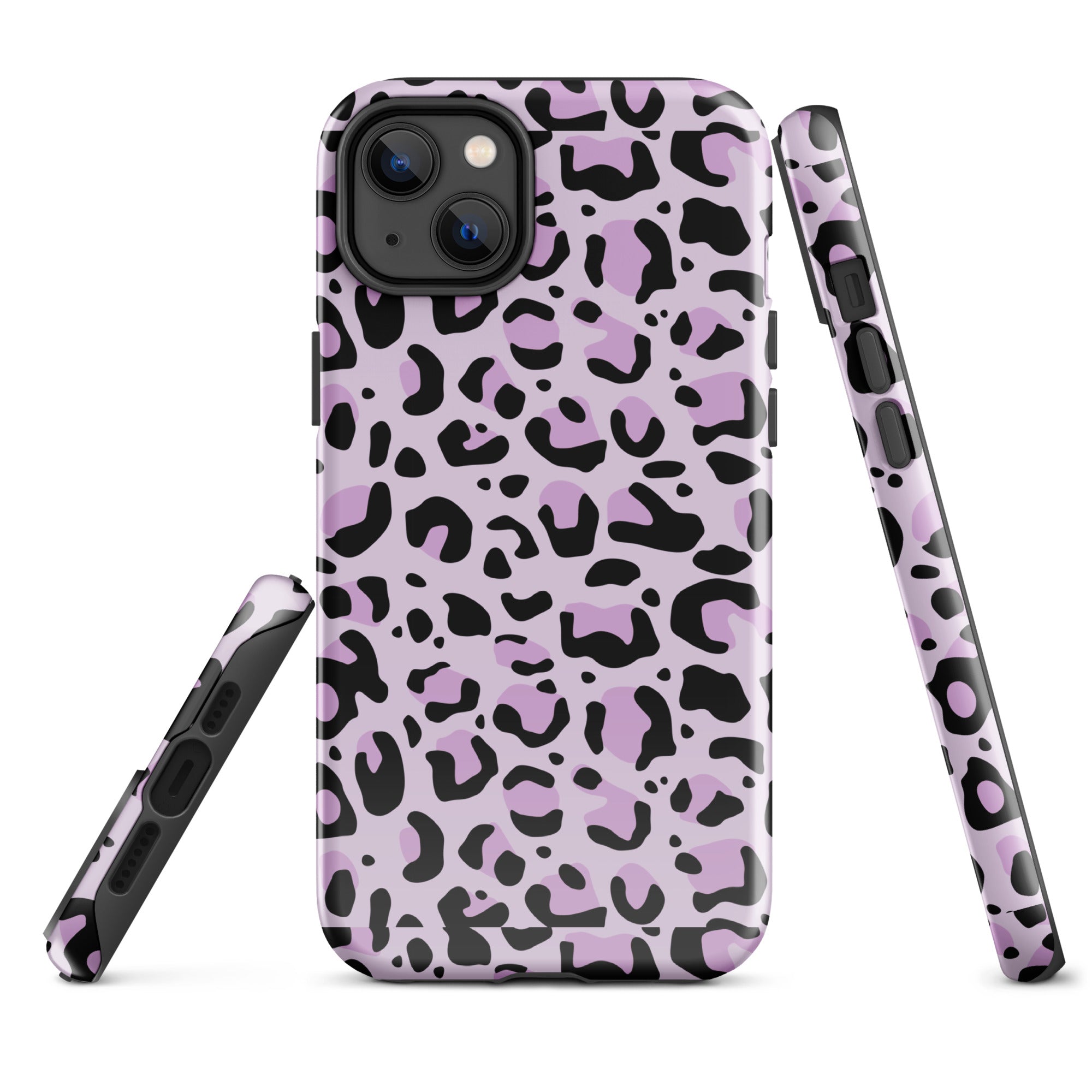 Coque d'iPhone® rigide Léopard mauve