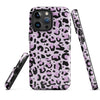 Coque d'iPhone® rigide Léopard mauve