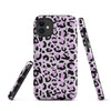 Coque d'iPhone® rigide Léopard mauve