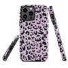 Coque d'iPhone® rigide Léopard mauve