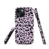 Coque d'iPhone® rigide Léopard mauve