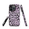 Coque d'iPhone® rigide Léopard mauve