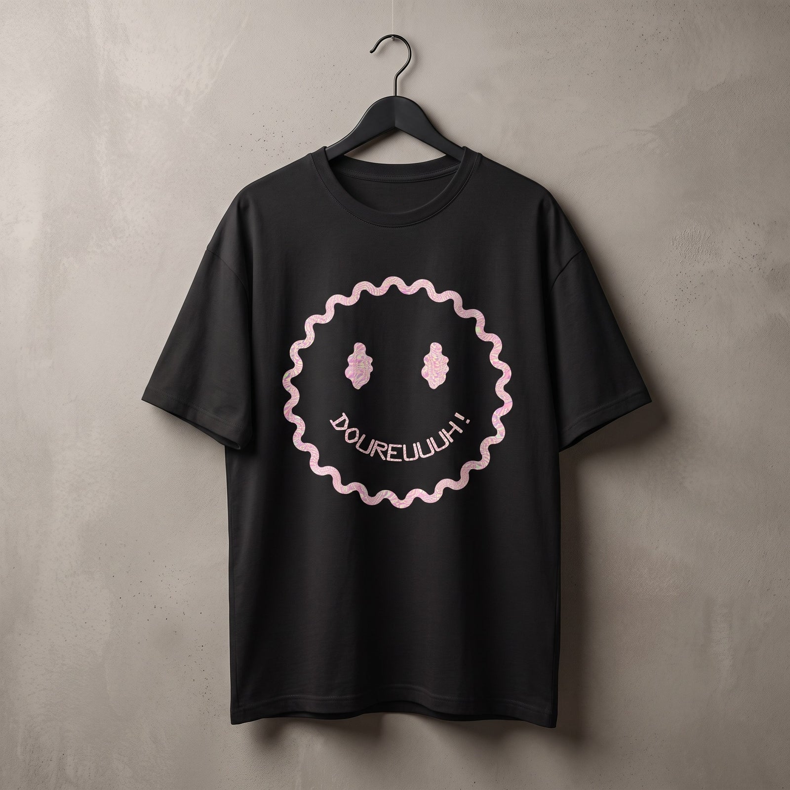 T-shirt Dour Festival DOUREUUUH coton bio 200g sur cintre, coupe oversize