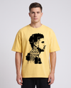 T-shirt Kevin De Bruyne Red Devils jaune citron porté en studio, vue de face