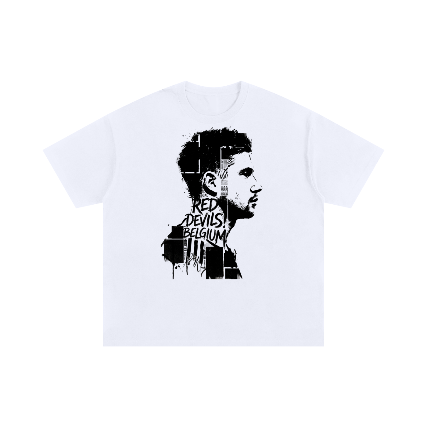 T-shirt Kevin De Bruyne Red Devils Belgique - visuel portrait exclusif, vue de face