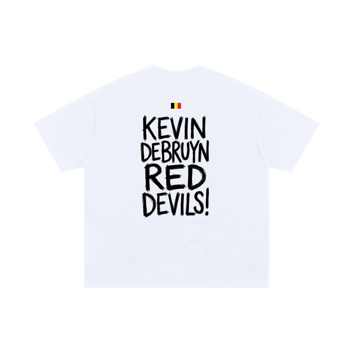 T-shirt Kevin De Bruyne Red Devils - dos floqué 'Kevin De Bruyne Red Devils' avec drapeau belge