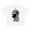 T-shirt Lukaku Red Devils blanc - portrait exclusif et citation « On avait une grosse paire de couilles », vue de dos