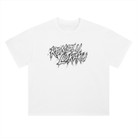 T-shirt oversized Lukaku en blanc - lettrage Romelu Lukaku en noir imprime sur la poitrine