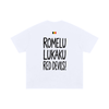 T-shirt Romelu Lukaku Red Devils - lettrage et drapeau belge, vue de dos