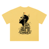 T-shirt Romelu Lukaku Red Devils jaune citron - portrait et citation culte au dos