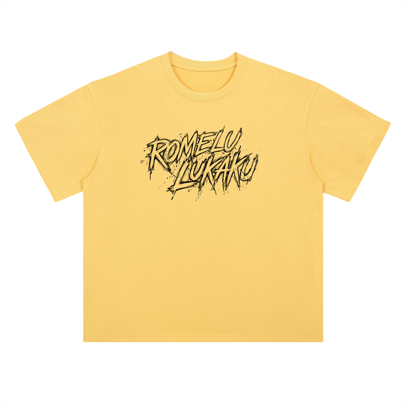 T-shirt Lukaku "Grosse Paire de Couilles" Red Devils Belgique 3-2 Sénégal – Blanc & Jaune Citron CM 2026