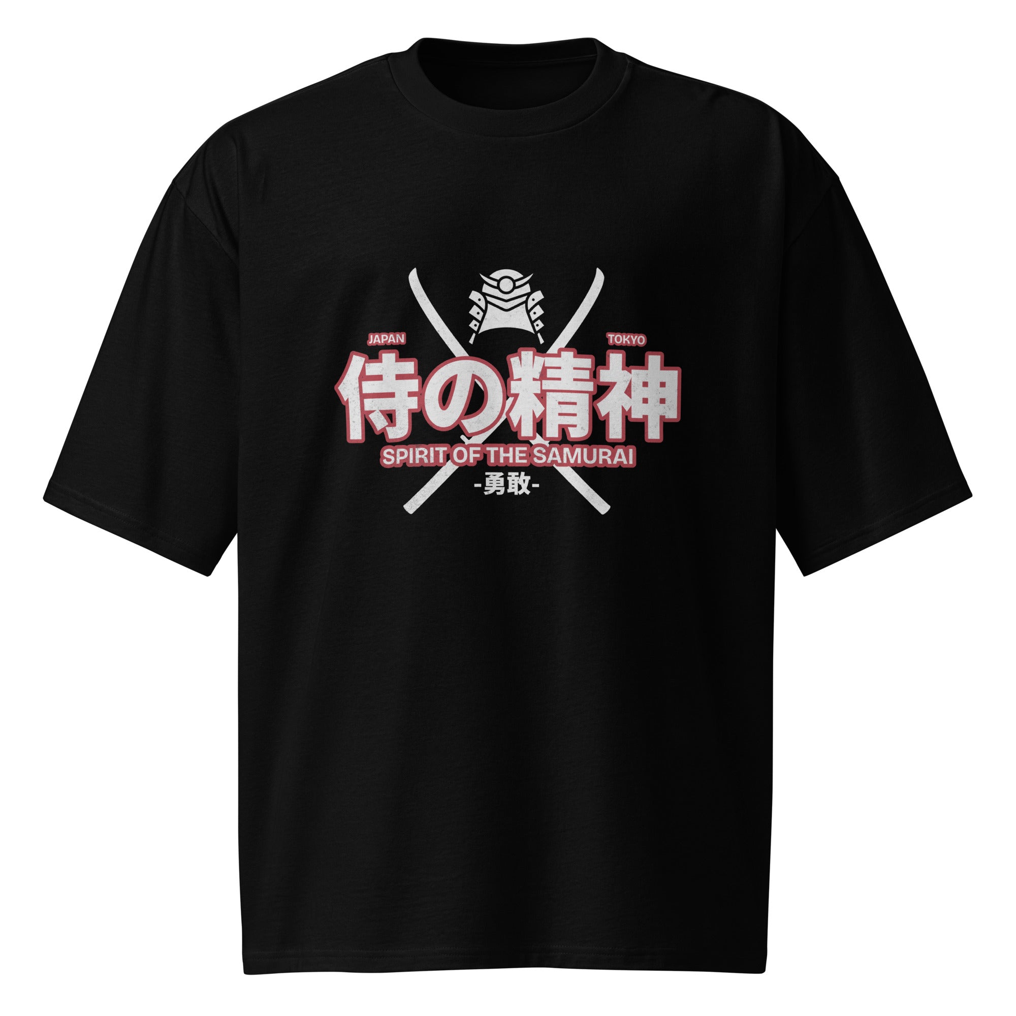 T-shirt Oversized Noir “Esprit Samurai” Tokyo Japan Japon