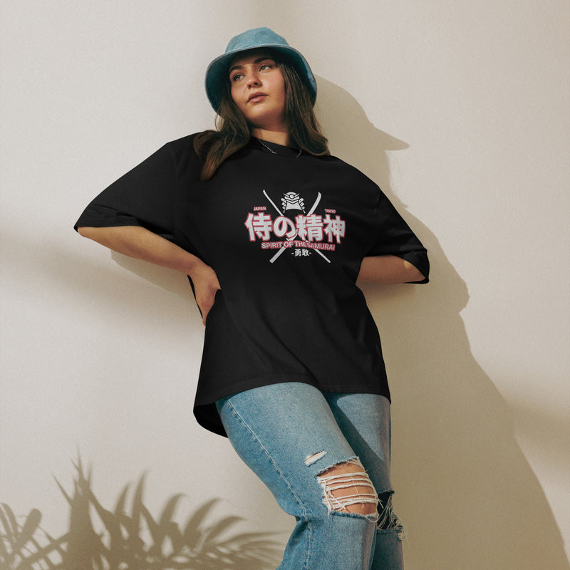 T-shirt Oversized Noir “Esprit Samurai” - Tokyo Japan | Japon