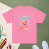 tshirt officiel star academy team marine en rose de face