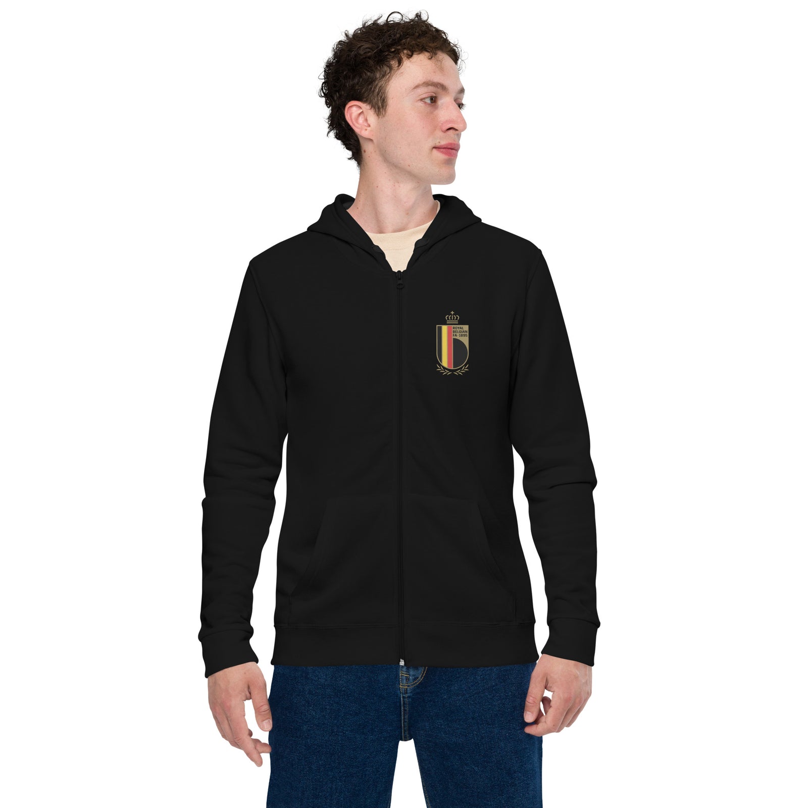 Sweat à capuche zippé unisexe - BELGIUM FOOTBALL 2024